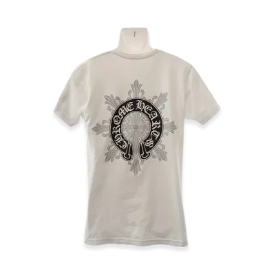 Chrome Hearts Horseshoe Floral Cross Back Print Pocket S/S T-Shirt "White"