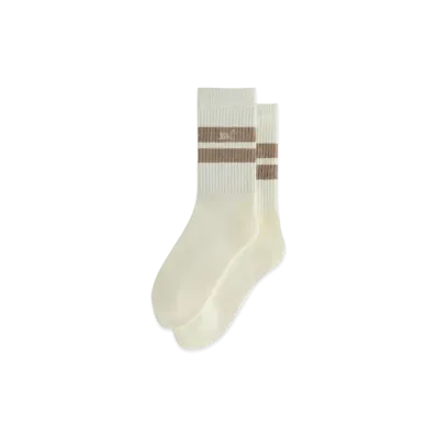 Kith Double Stripe Script Embroidered Cotton Crew Socks "Molecule"