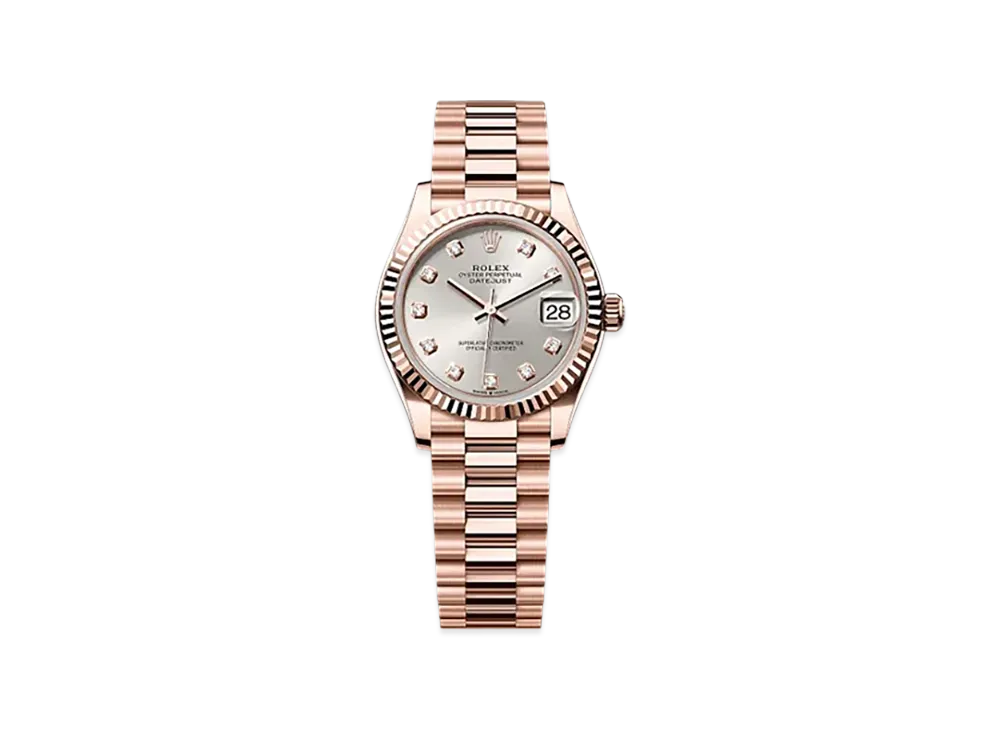 ROLEX Datejust 31mm Everose Gold 278275 "Silver"