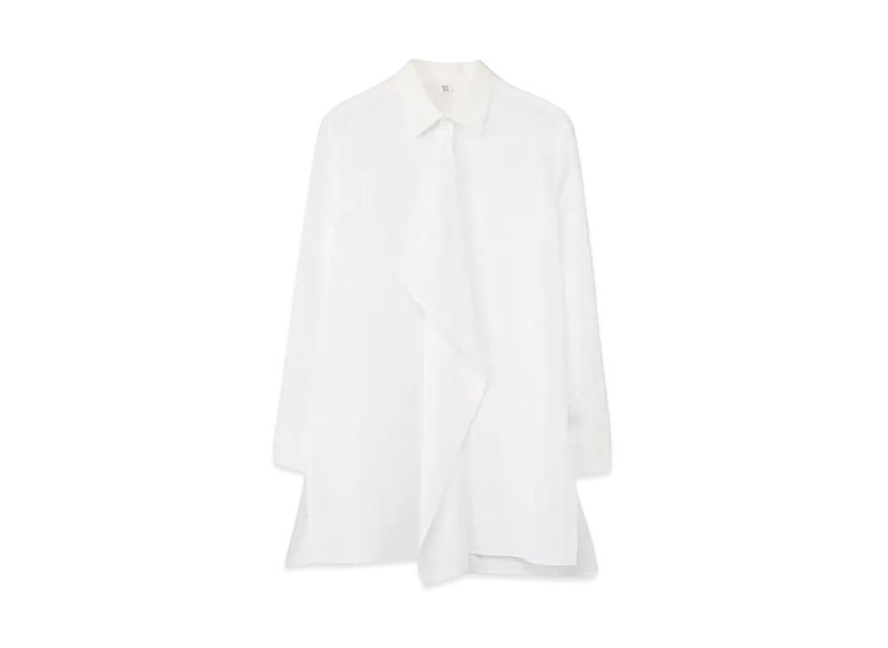 Yohji Yamamoto Y's BROAD FRONT FLAP BLOUSE "White"