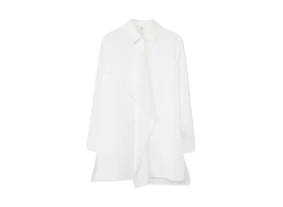 Yohji Yamamoto Y's BROAD FRONT FLAP BLOUSE "White"