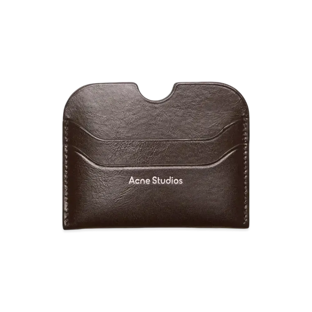 Acne Studios Leather Card Holder "Chocolate Brown"