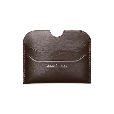 Acne Studios Leather Card Holder "Chocolate Brown"