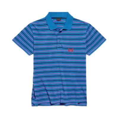 BALENCIAGA Men's Laurel Classic Fitted Polo "Blue/Pink/Black"