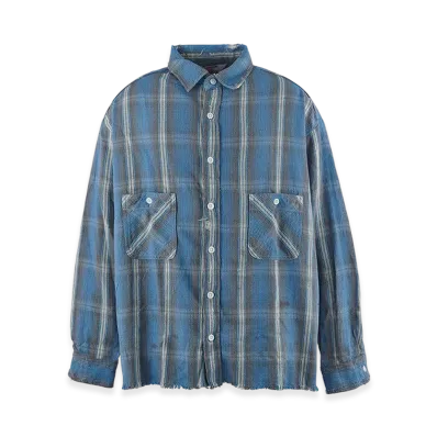 Saint Mxxxxxx Flannel Shirt Check "Blue/Yellow"