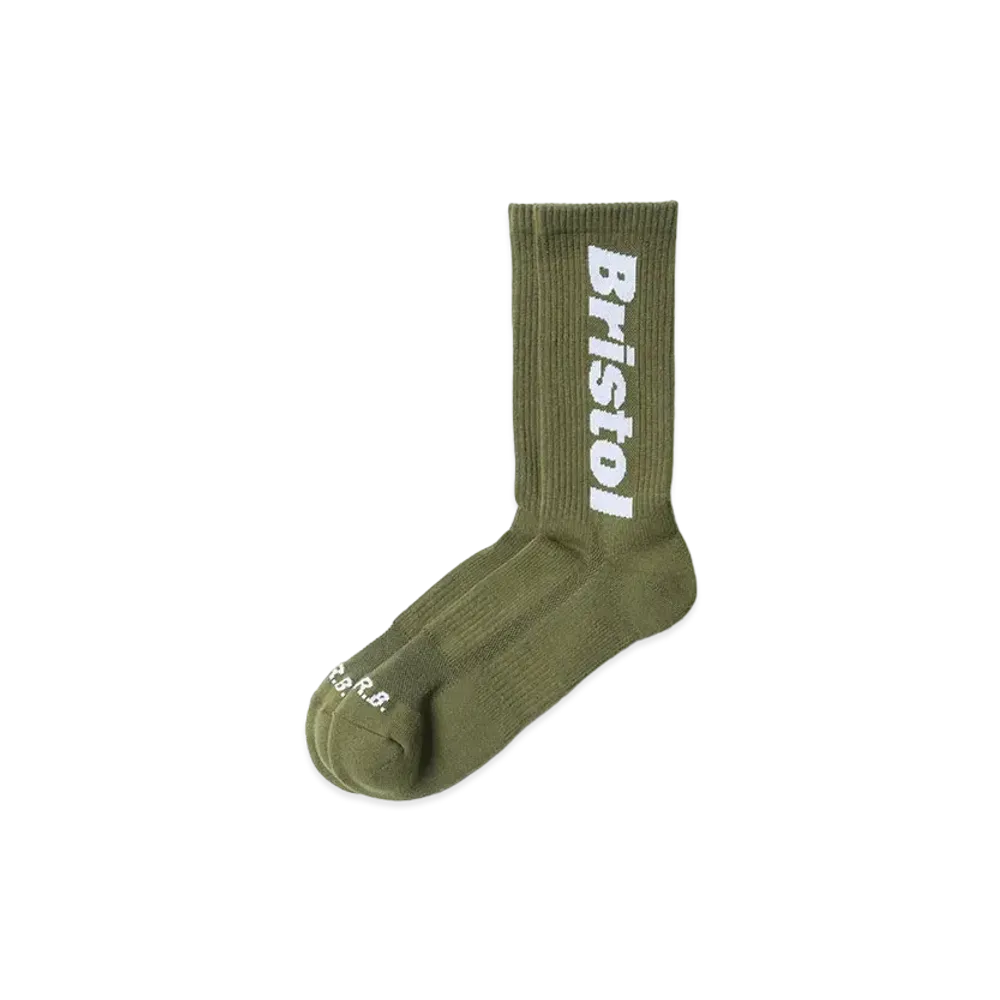 F.C.REAL BRISTOL Bristol Logo Regular Socks "Khaki"