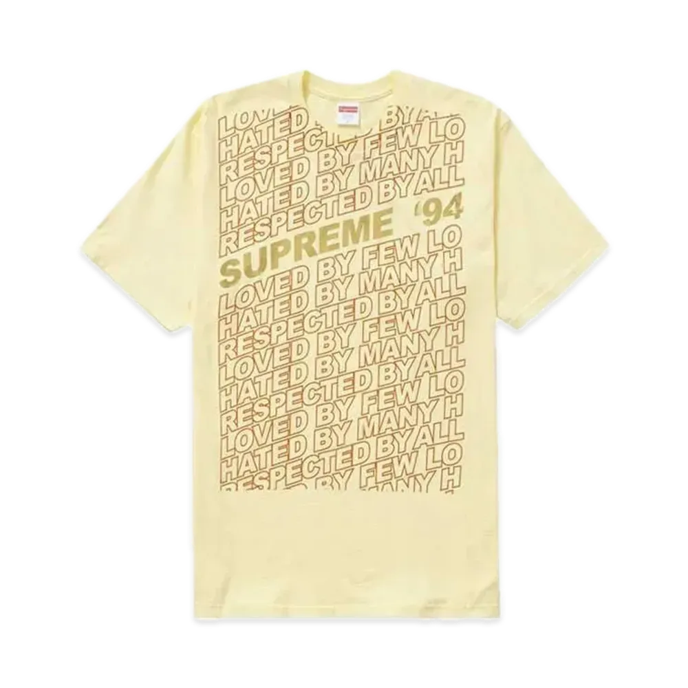 Supreme Respected Tee "Pale Yellow"