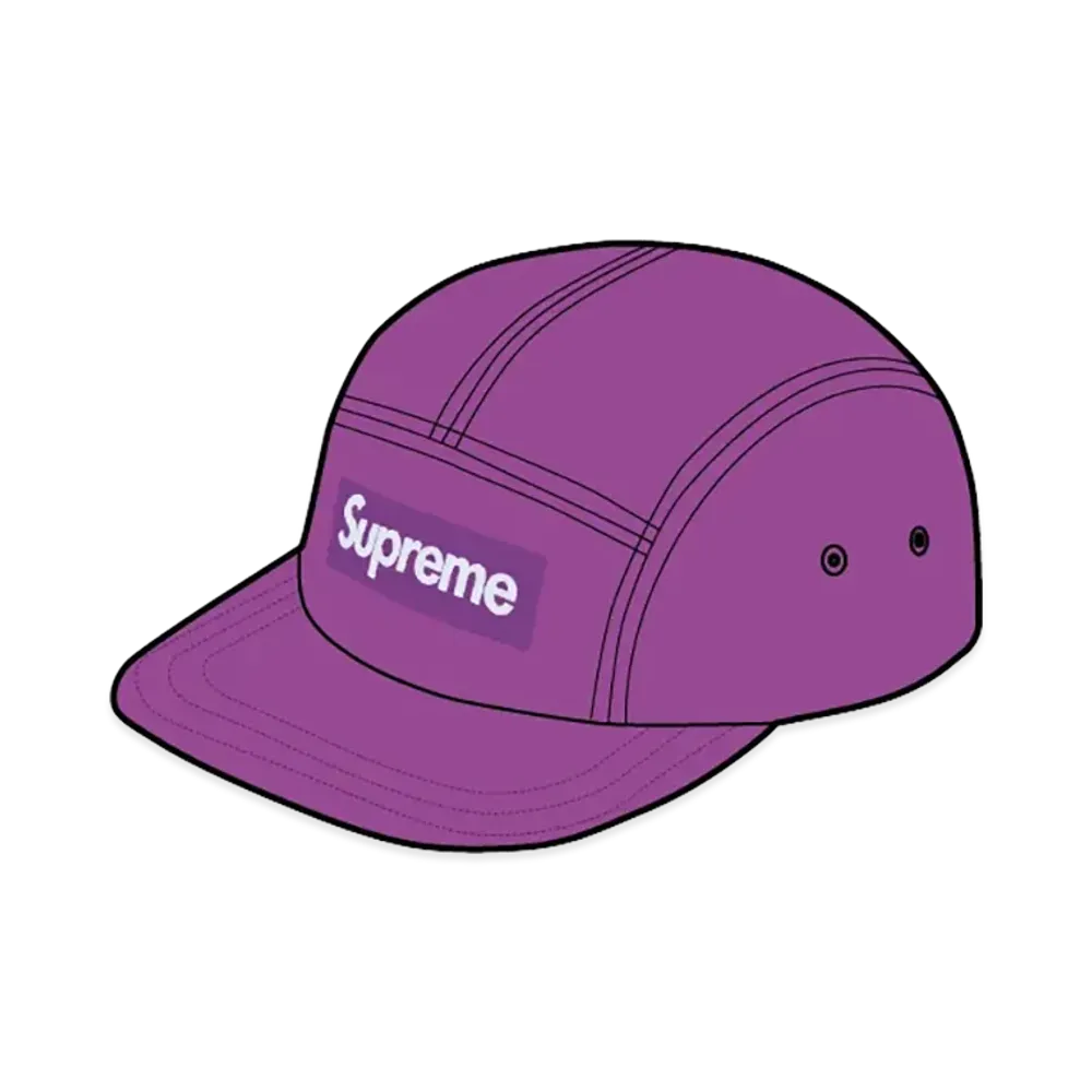 Supreme Washed Chino Twill Camp Cap (26SS) "Purple"