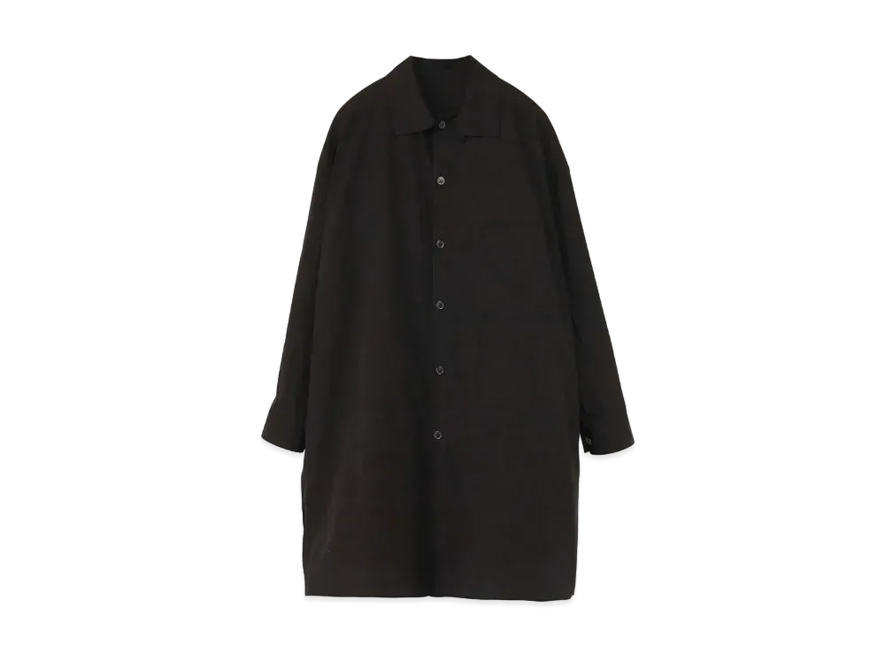 Yohji Yamamoto Y's BROAD FLAP COLLAR BIG SHIRT "Black"