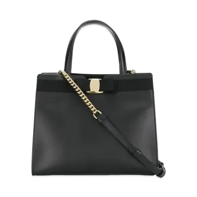 Salvatore Ferragamo Vara Bow Top Handle (M) "Black"
