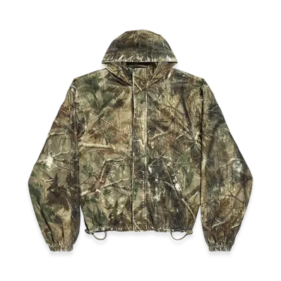 BALENCIAGA Hooded Workwear Jacket "Brown"