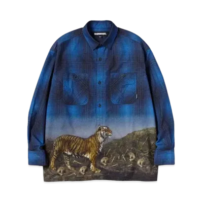 NEIGHBORHOOD Tigerprint VE SH LS . CO "Blue"