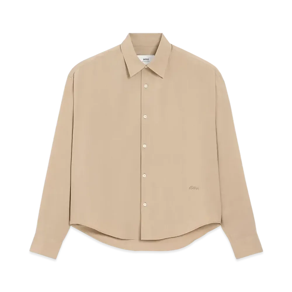 AMI PARIS Ami Boxy Shirt "WhiteCoffee"