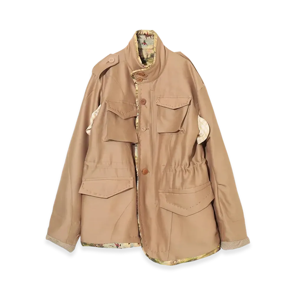 UNDERCOVER Silk Blend Wool Jacket "Beige"