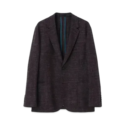 Paul Smith Wool Linen Stretch 2B Jacket "DarkRed"