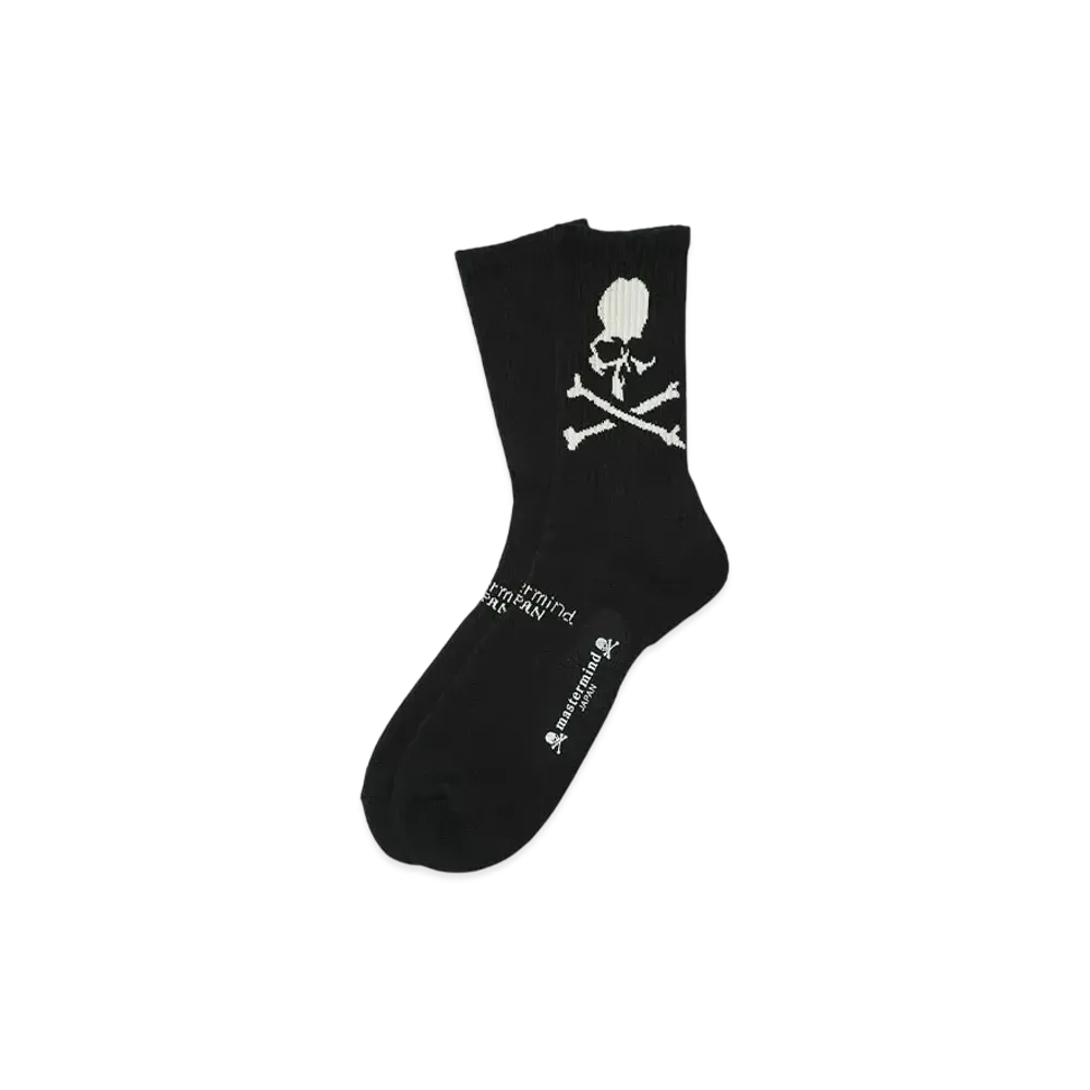 MASTERMIND JAPAN-CREW SOCKS"BLACK"