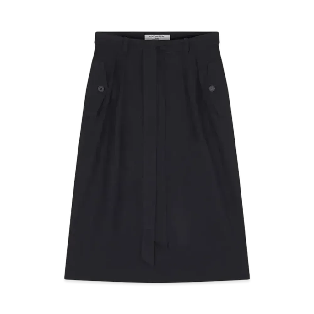 Maison Kitsune Belted Skirt "Black"