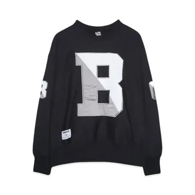 BILLIONAIRE BOYS CLUB APPLIQUE LOGO SWEATSHIRT B "BLACK"