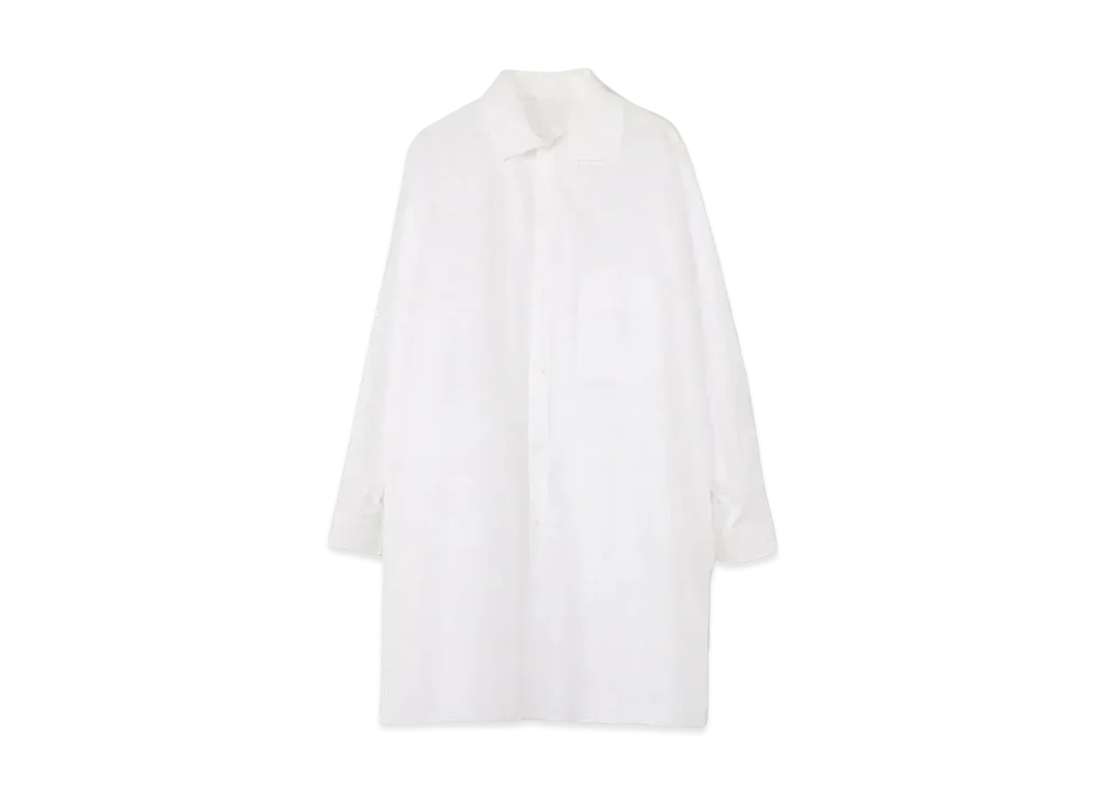 Yohji Yamamoto Y's BROAD FLAP COLLAR BIG SHIRT "White"