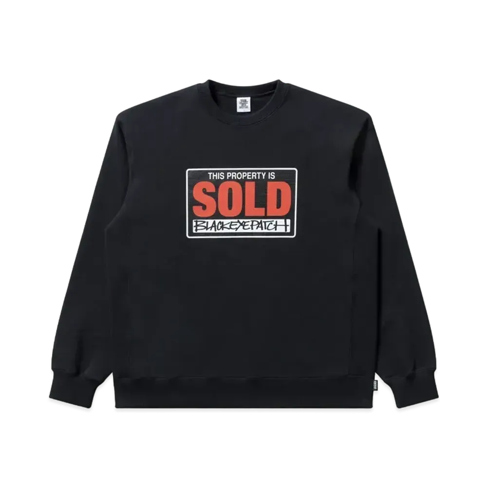 Blackeyepatch Sold Sign Crew Sweat "Black"