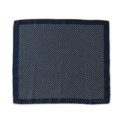 visvim DOTS SILK SCARF "Navy"
