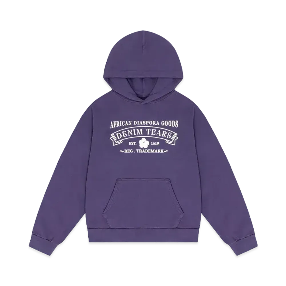 DENIM TEARS ADG Hoodie Washed "Purple"