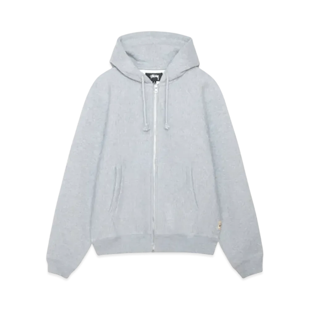 Stussy Fleece Raglan Zip Hoodie "Grey Heather"