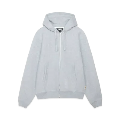 Stussy Fleece Raglan Zip Hoodie "Grey Heather"