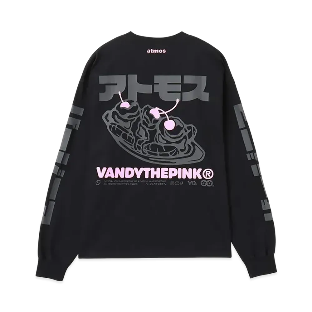 atmos x VANDY THE PINK Japanese Logo L/S Tee "Black"