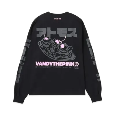 atmos x VANDY THE PINK Japanese Logo L/S Tee "Black"
