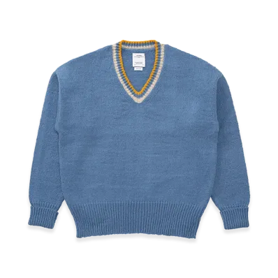 visvim College V-Neck Knit "LT.Blue"