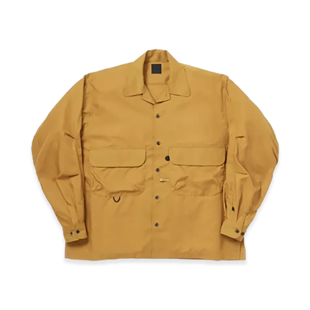 DAIWA PIER39 Tech Sports Open Collar Shirt L/S Solid "Bright Yellow"