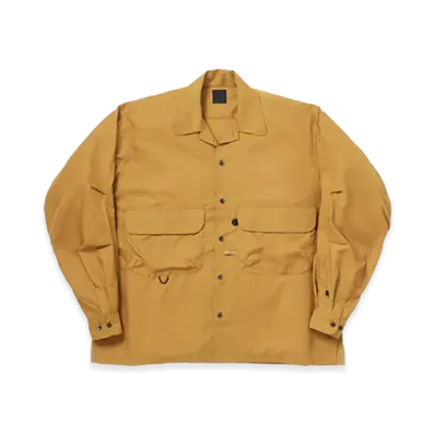 DAIWA PIER39 Tech Sports Open Collar Shirt L/S Solid "Bright Yellow"