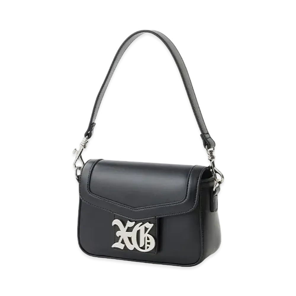 X-Girl Old English Logo Buckle 2Way Faux Leather Bag "Black"