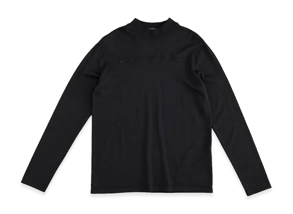 ルイヴィトン 3Dエンブロイダード ロングスリーブ Tシャツ "ブラック" RM231M SQ6 HOY12W