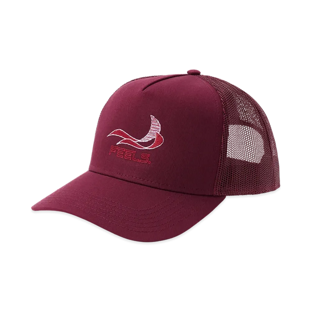 FEELS. Original Mesh 5Panel Cap "Wine Red"