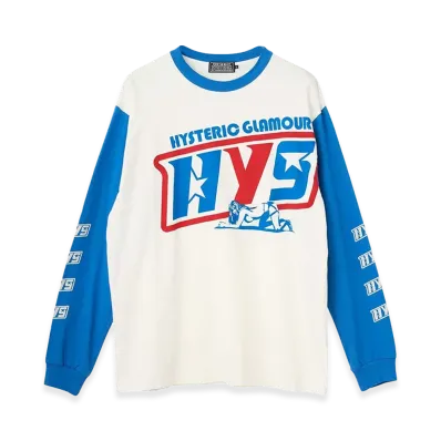 HYSTERIC GLAMOUR Dart Track Tee "White"