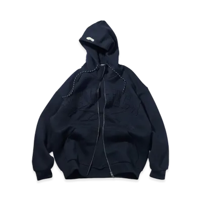 Reebok x NAUTICA Dual Name Arch Logo Spacer Zip-Up Sweat Hoodie Zip Hoodie "Navy"