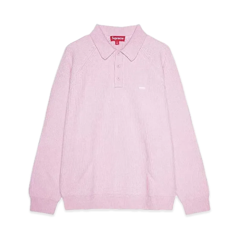 Supreme Small Box Polo Sweater (24FW) "Pink"