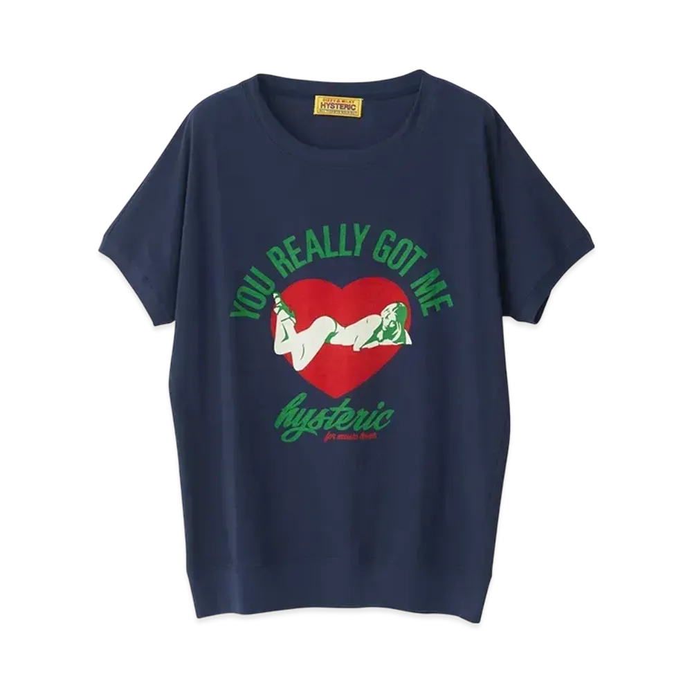 HYSTERIC GLAMOUR Music Lover T-Shirt "Navy"