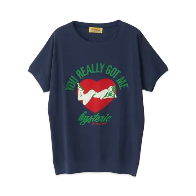 HYSTERIC GLAMOUR Music Lover T-Shirt "Navy"