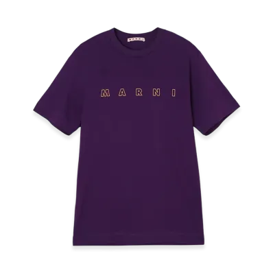 MARNI Crew Neck T-Shirt "Purple"