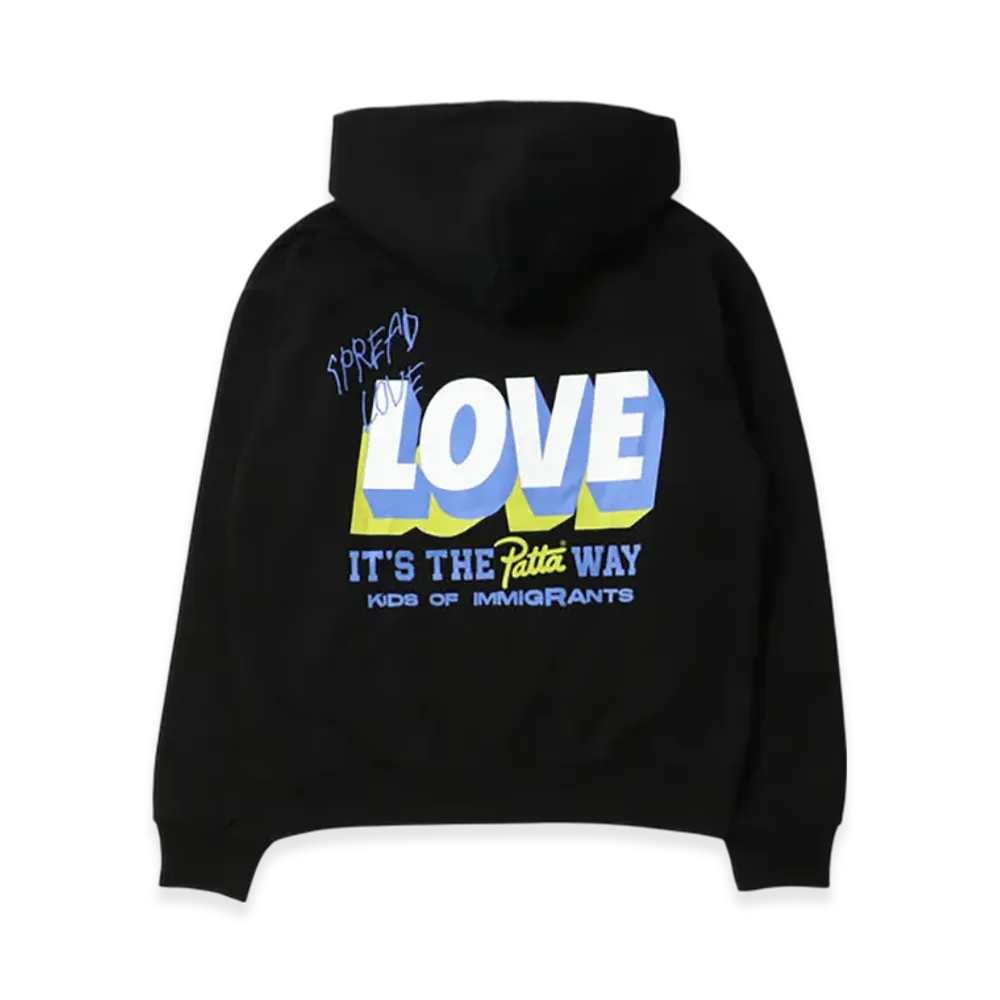 UNION x Patta x Kids of Immigrants x Awake NY KOI Spread Love Tee Zip Hoodie "Vintage Black"