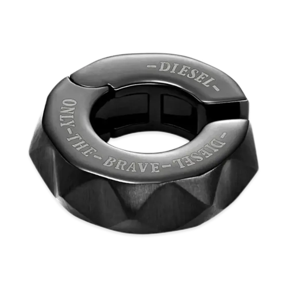Diesel Dx1556001 Jewel Black Stainless Steel Cuff Earring "Black"
