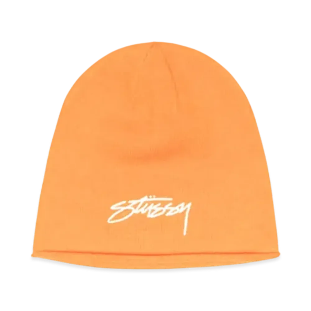 Stussy Skullcap Chain Stitch Rolled Edge "Orange"