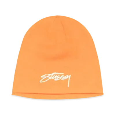 Stussy Skullcap Chain Stitch Rolled Edge "Orange"
