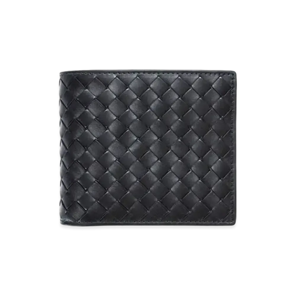Bottega Veneta Intrecciato Calfskin Bifold Wallet "Black"