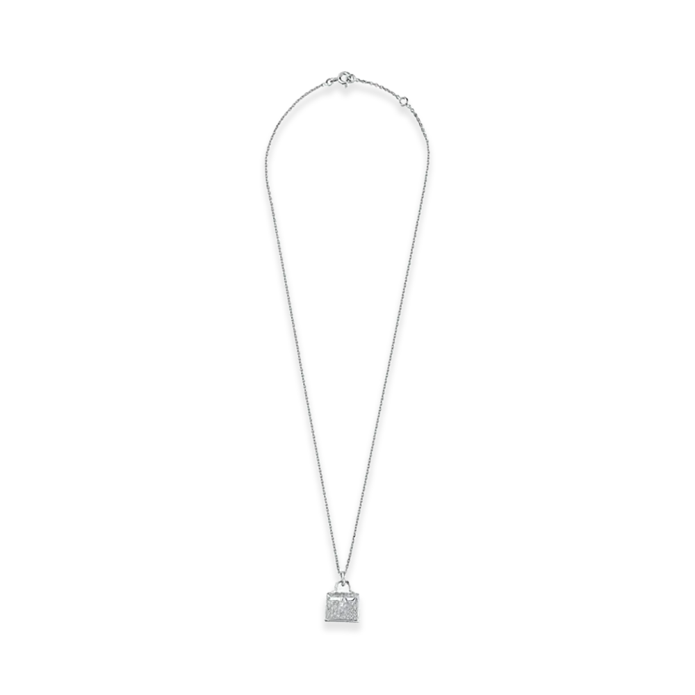 Hermes Kelly Amulette Pendant PM "White Gold/Diamond"