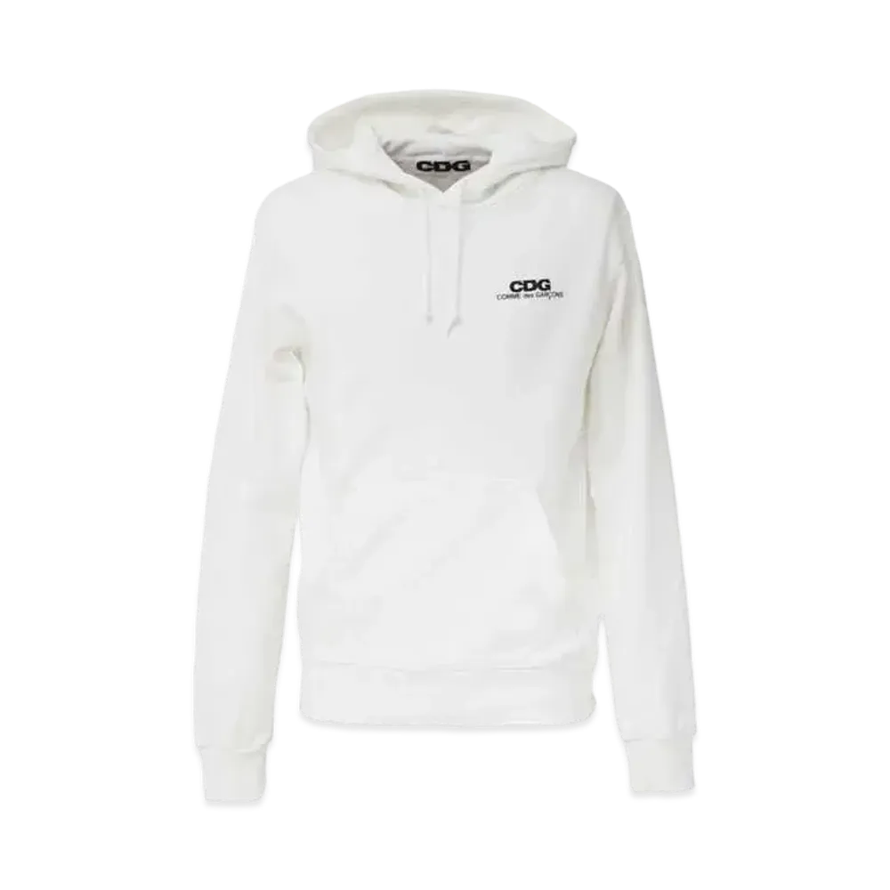 Comme des Garçons SMALL LOGO HOODED SWEATSHIRT "White"