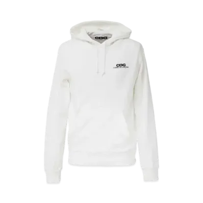 Comme des Garçons SMALL LOGO HOODED SWEATSHIRT "White"